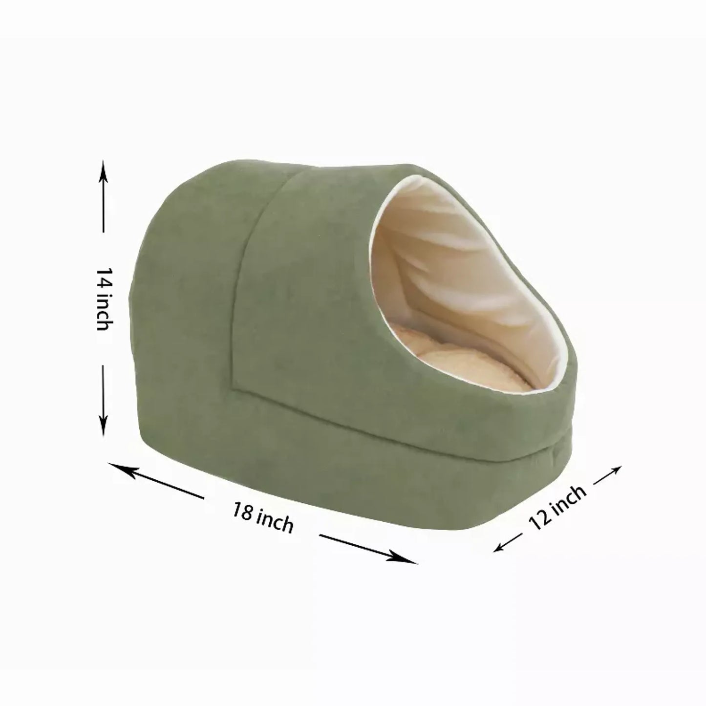 GOOPAWS Pet Hideway Sleeping Cuddle Cave