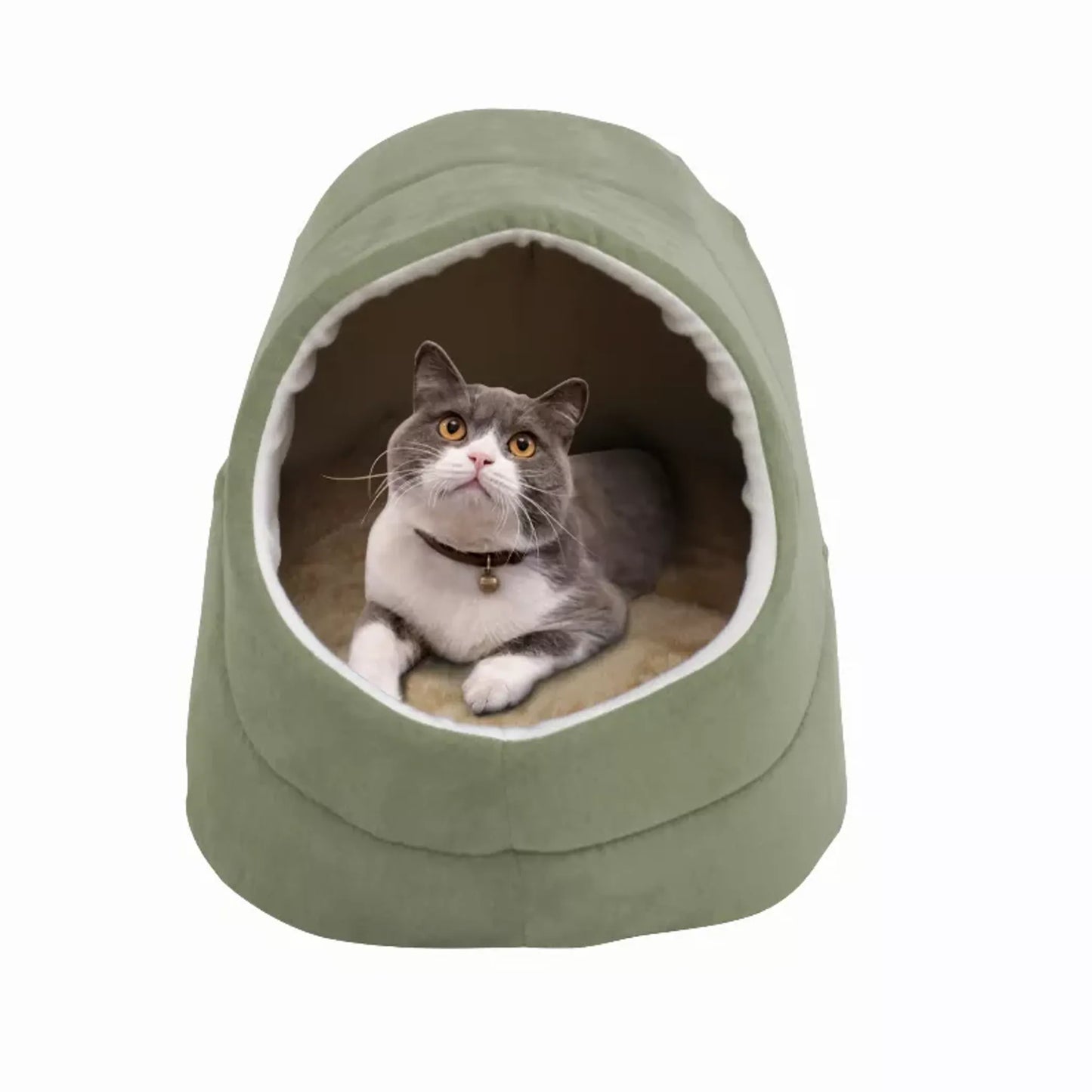 GOOPAWS Pet Hideway Sleeping Cuddle Cave