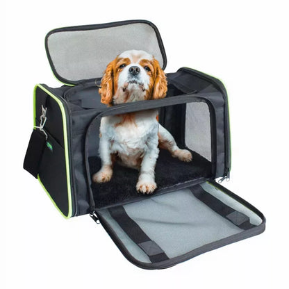 Transportín blando GOOPAWS para perros y gatos pequeños (aprobado por aerolíneas)