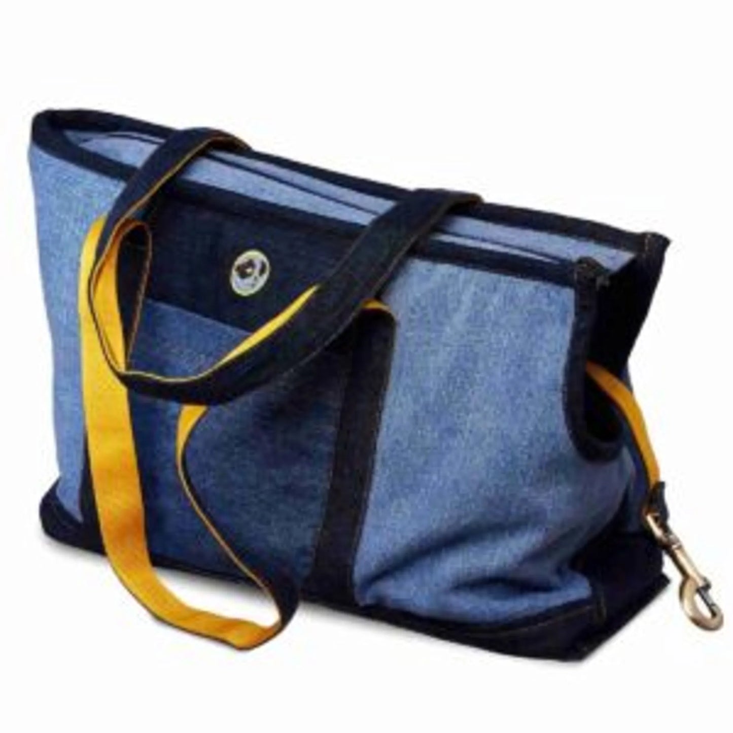 Patched Denim Small Dog Carrier